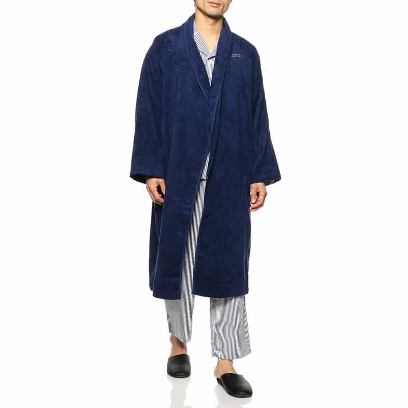 BARNEYS NEW YORK ロゴ入りナイトガウン NAVY