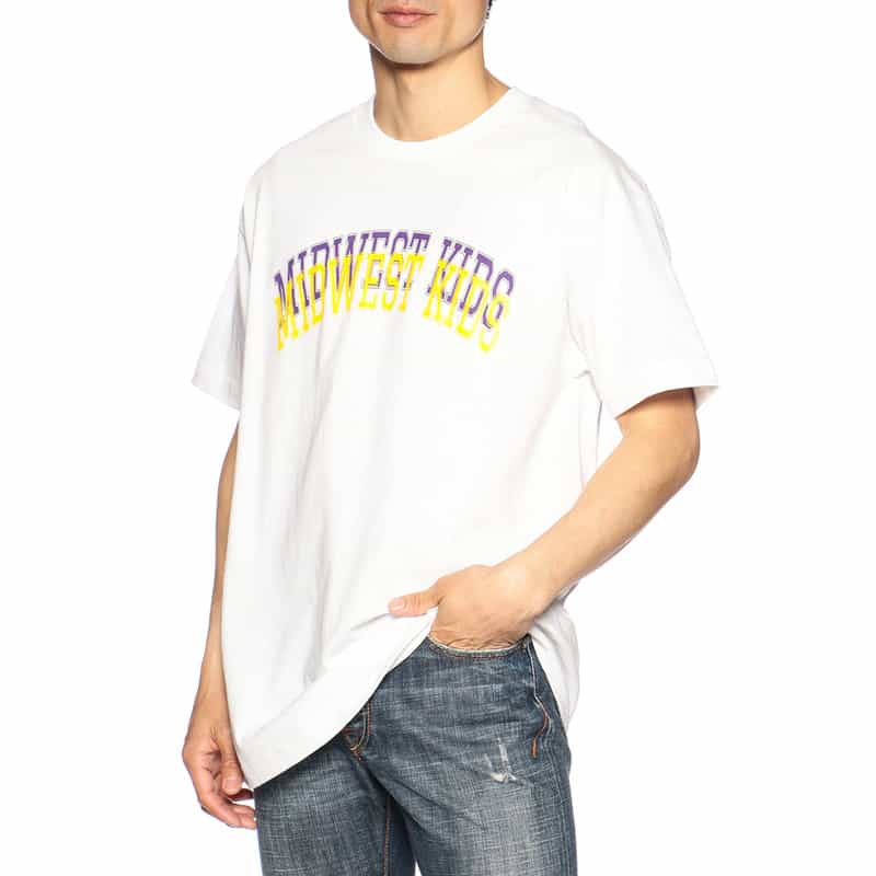 MIDWEST KIDS ロゴプリントTシャツ IVORY