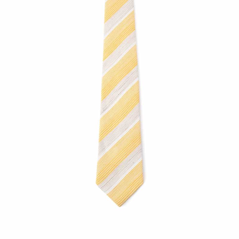 BARNEYS NEW YORK ストライプ柄タイ YELLOW