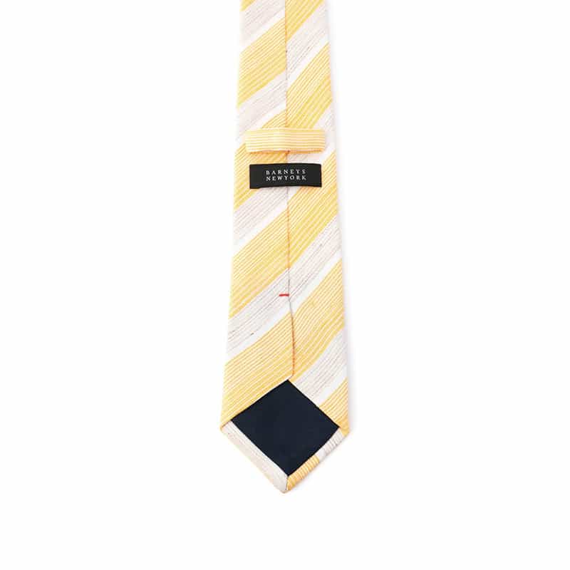 BARNEYS NEW YORK ストライプ柄タイ YELLOW
