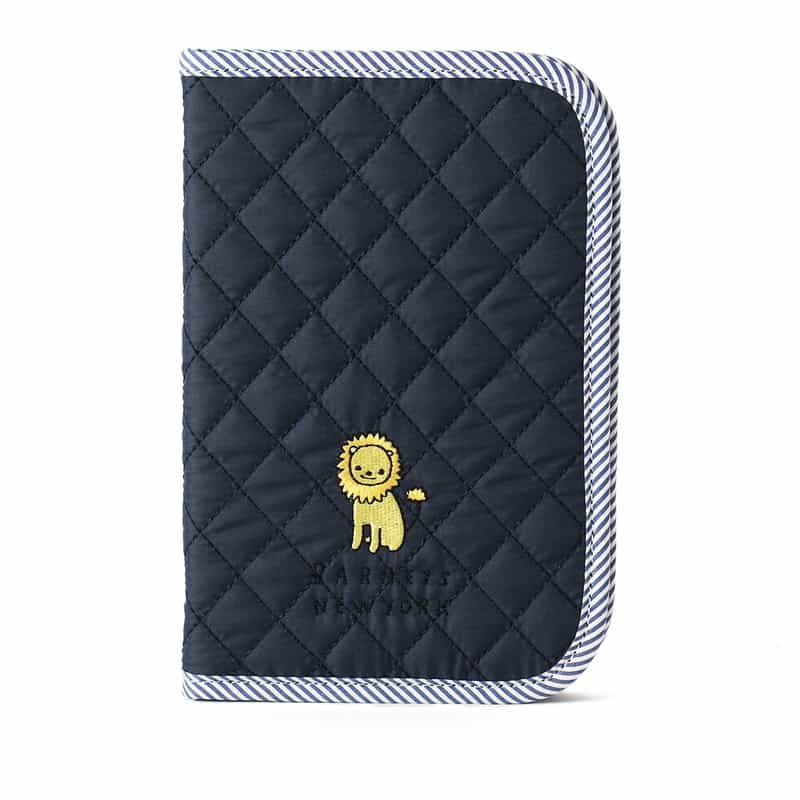BARNEYS NEW YORK ライオンキルティング母子手帳ケース　（S） NAVY