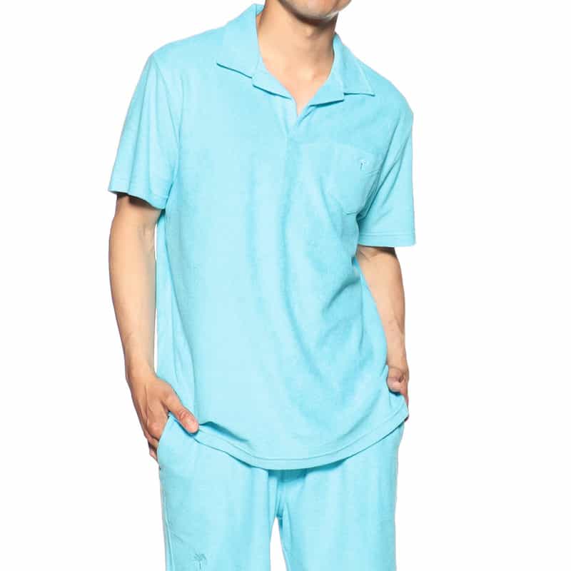 OAS パイルスキッパーシャツ TURQUOISE