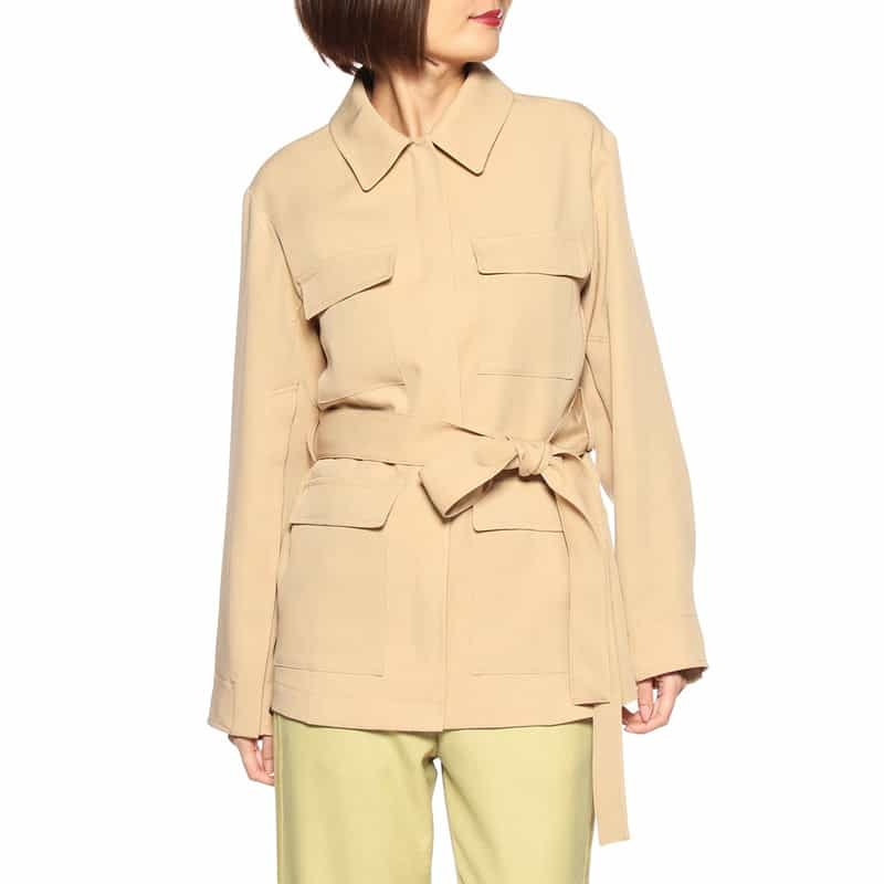 BARNEYS NEW YORK M-65 ベルテッドショートコート BEIGE