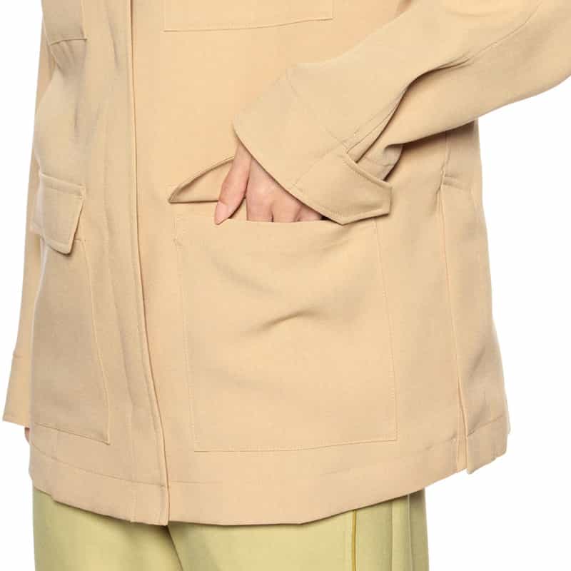 BARNEYS NEW YORK M-65 ベルテッドショートコート BEIGE
