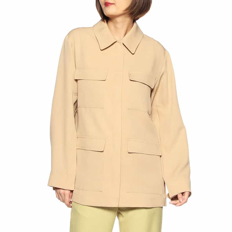 BARNEYS NEW YORK M-65 ベルテッドショートコート BEIGE