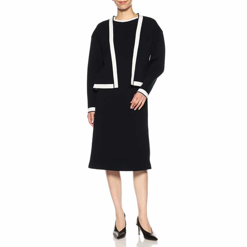 BARNEYS NEW YORK セットアップウォッシャブルニットジャケット DARK NAVY