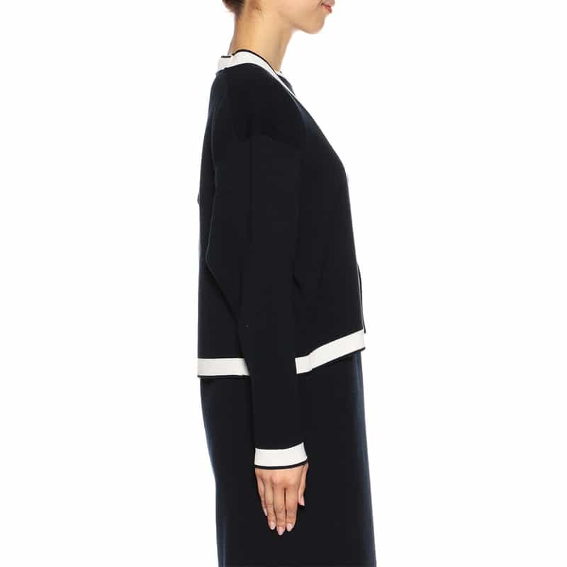BARNEYS NEW YORK セットアップウォッシャブルニットジャケット DARK NAVY