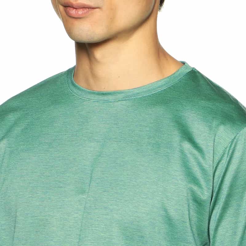 BARNEYS NEW YORK マイクロボーダーロングスリーブカットソー GREEN