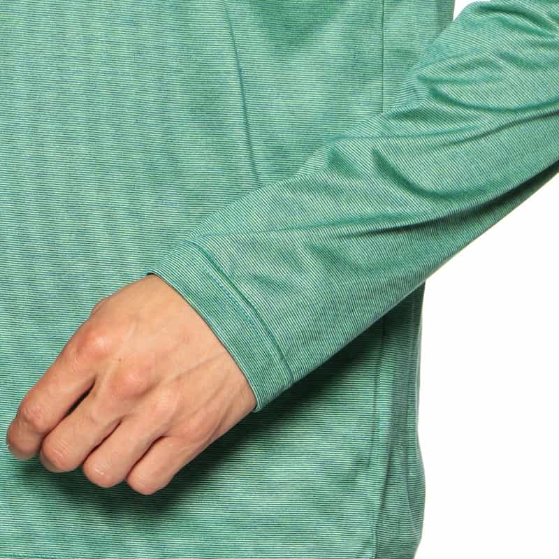 BARNEYS NEW YORK マイクロボーダーロングスリーブカットソー GREEN