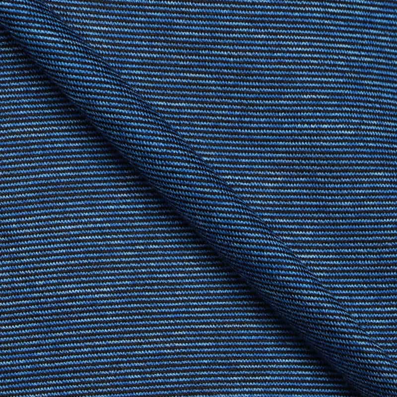 BARNEYS NEW YORK マイクロボーダーロングスリーブカットソー NAVY