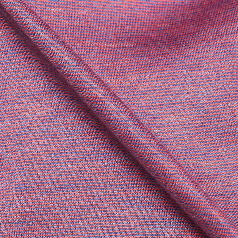 BARNEYS NEW YORK マイクロボーダーロングスリーブカットソー RED