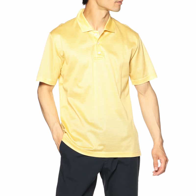 BARNEYS NEW YORK ジャージーポロシャツ YELLOW