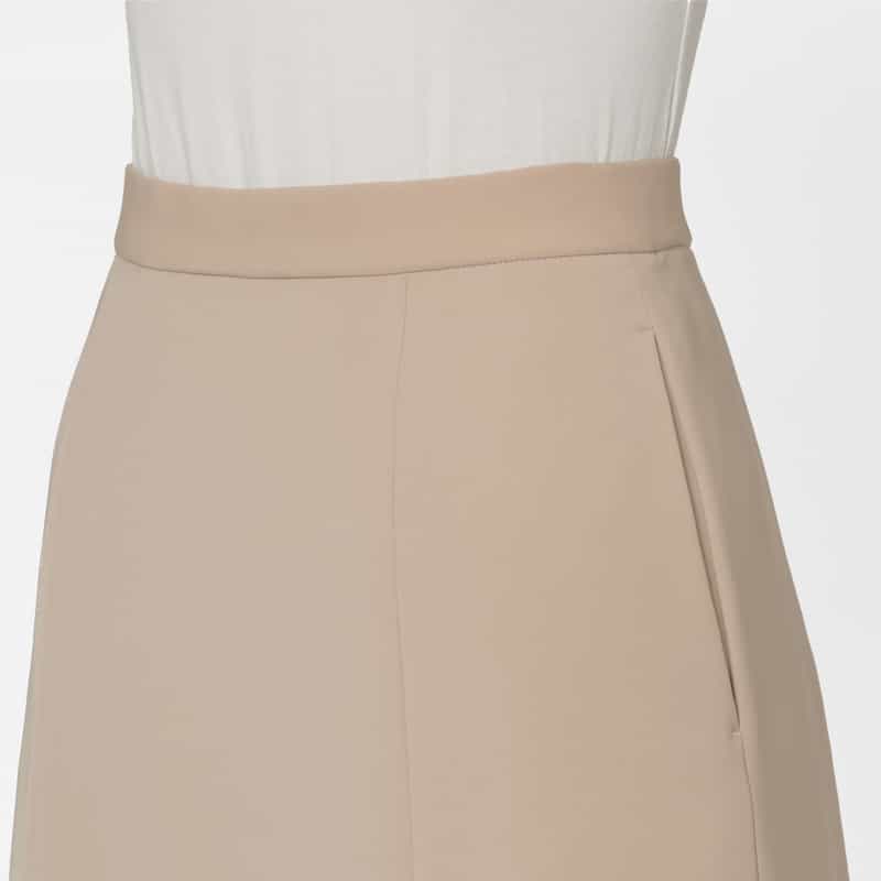 BARNEYS NEW YORK ウォッシャブル ダブルクロス素材Aラインスカート PINK