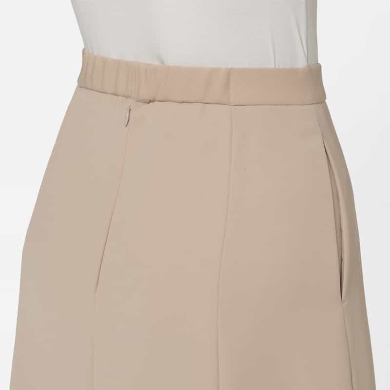 BARNEYS NEW YORK ウォッシャブル ダブルクロス素材Aラインスカート PINK
