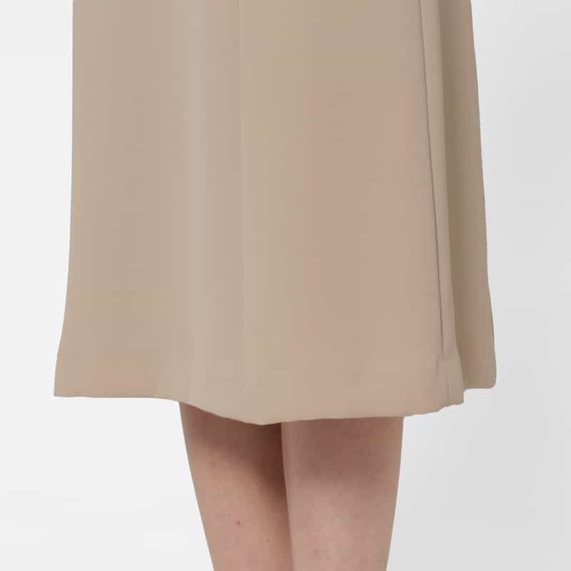 BARNEYS NEW YORK ウォッシャブル ダブルクロス素材Aラインスカート PINK
