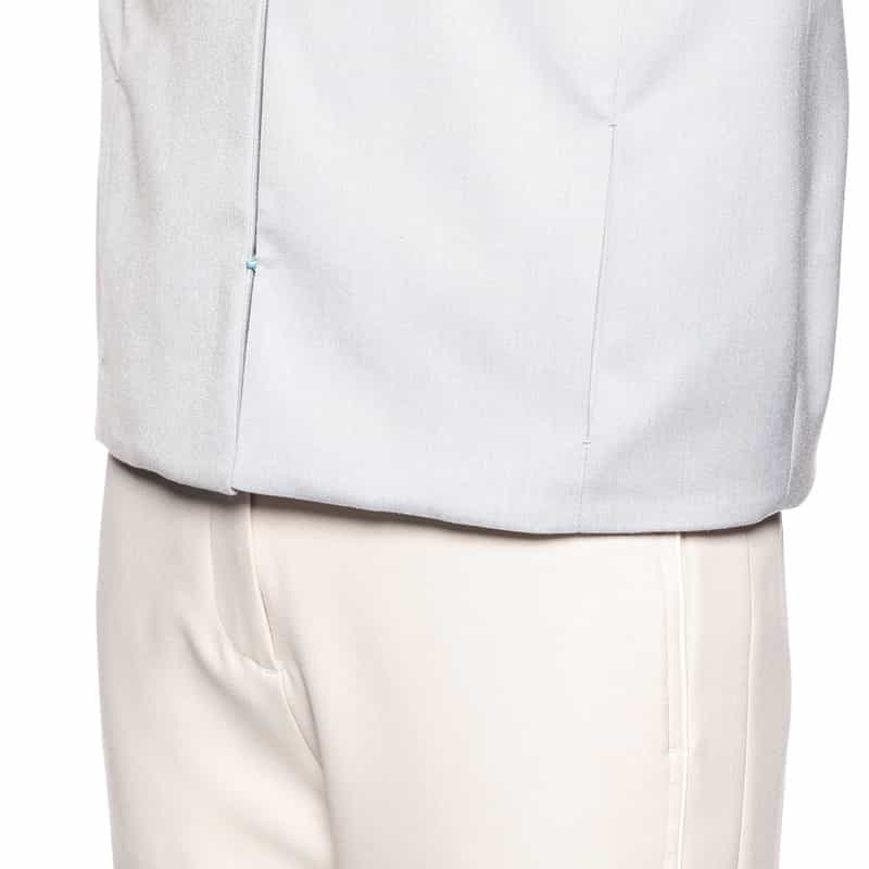 BARNEYS NEW YORK ウォッシャブルノーカラージャケット LIGHT BLUE