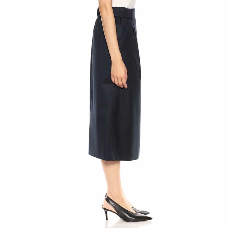 BARNEYS NEW YORK ウォッシャブルタイトスカート NAVY