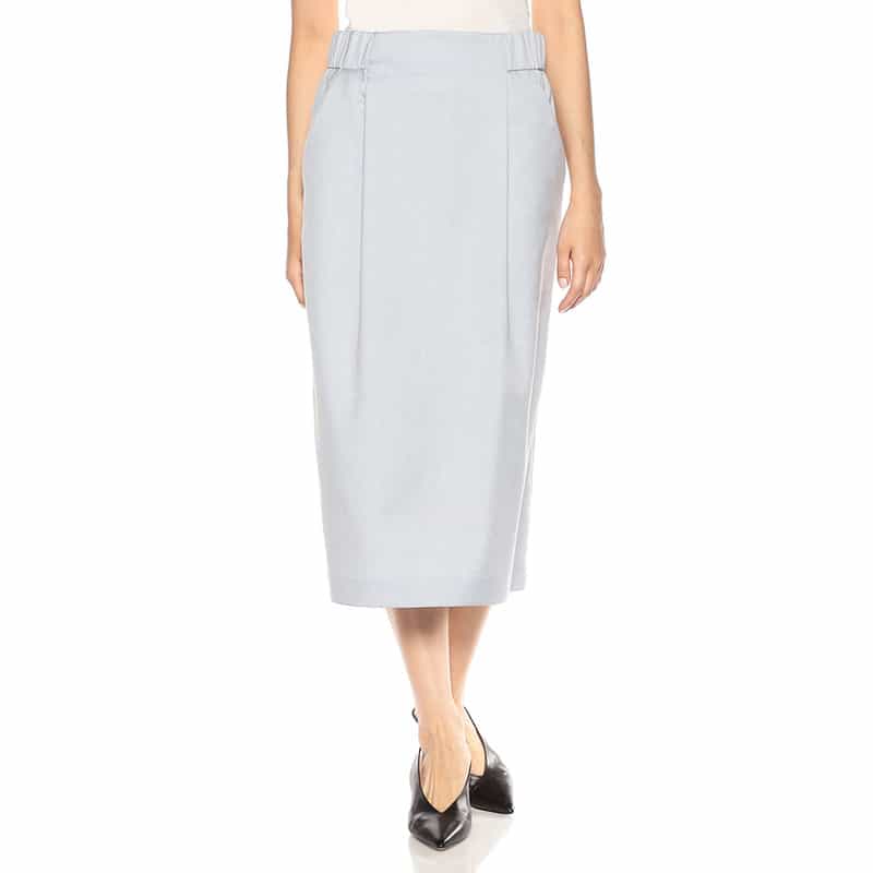 BARNEYS NEW YORK ウォッシャブルタイトスカート LIGHT BLUE