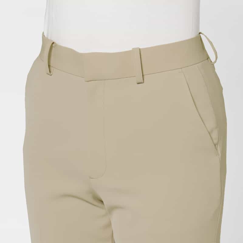 BARNEYS NEW YORK ダブルクロス素材テーパードパンツ BEIGE
