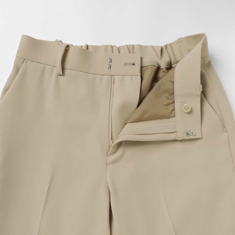 BARNEYS NEW YORK ダブルクロス素材テーパードパンツ BEIGE