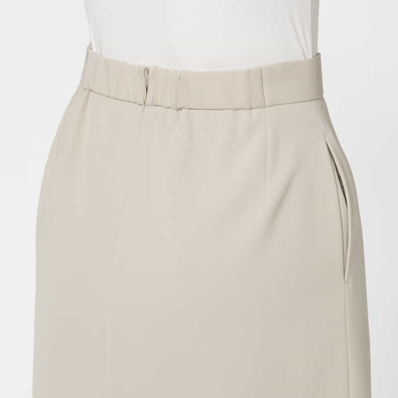 BARNEYS NEW YORK ダブルクロス素材ラップデザインスカート BEIGE