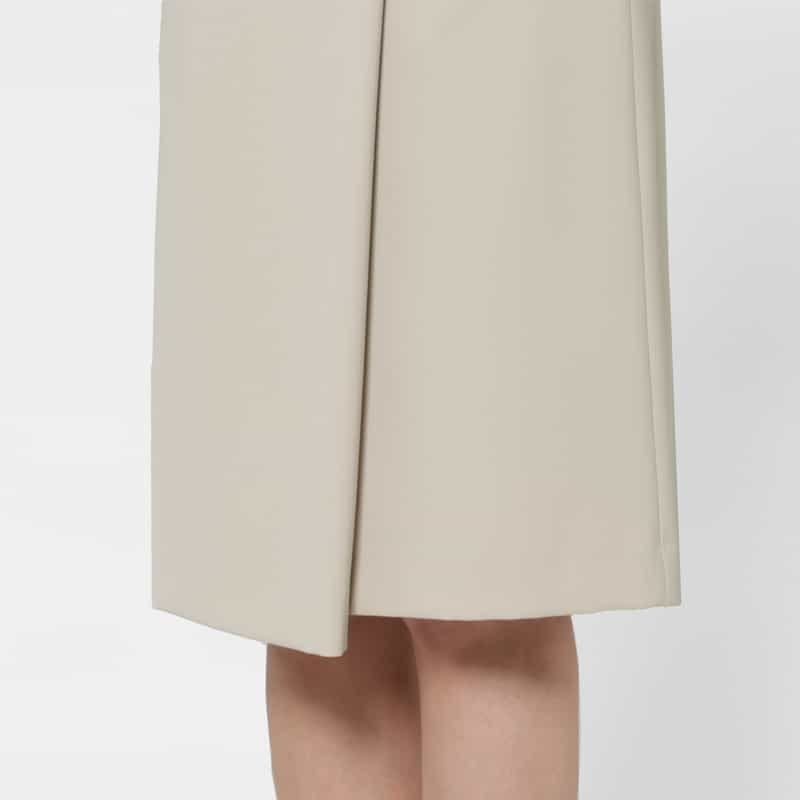 BARNEYS NEW YORK ダブルクロス素材ラップデザインスカート BEIGE
