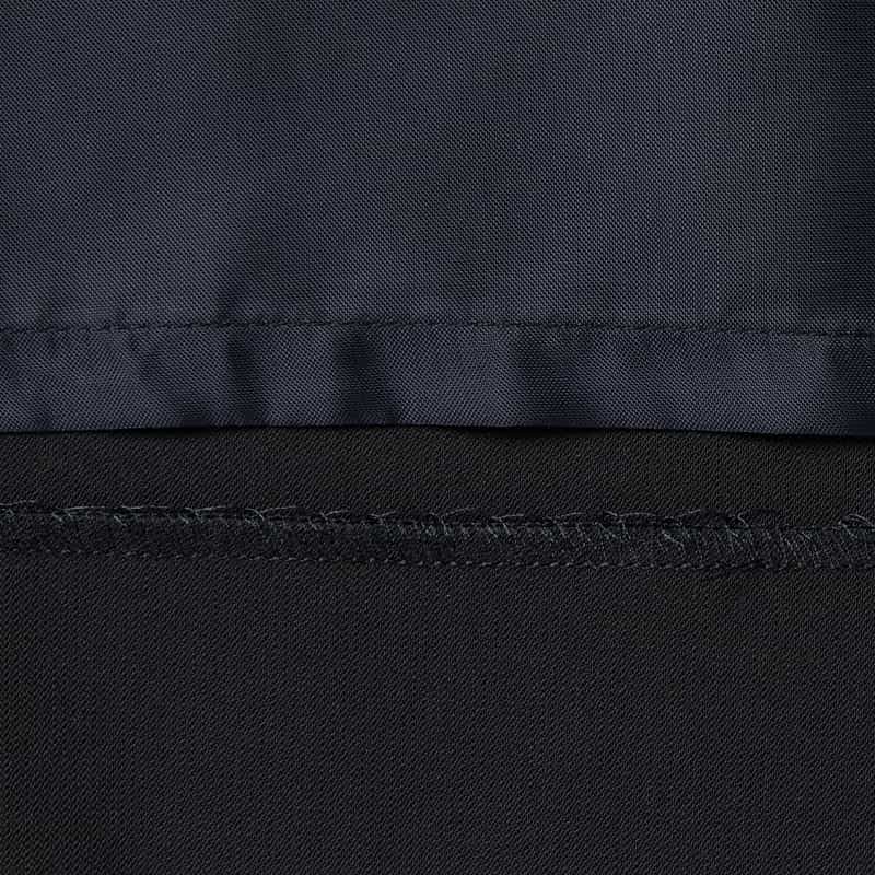 BARNEYS NEW YORK ダブルクロス素材ラップデザインスカート NAVY