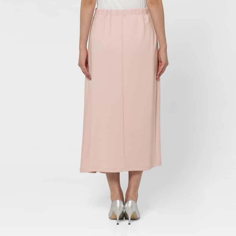 BARNEYS NEW YORK ウォッシャブル エスカルゴデザイン フレアスカート LIGHT PINK