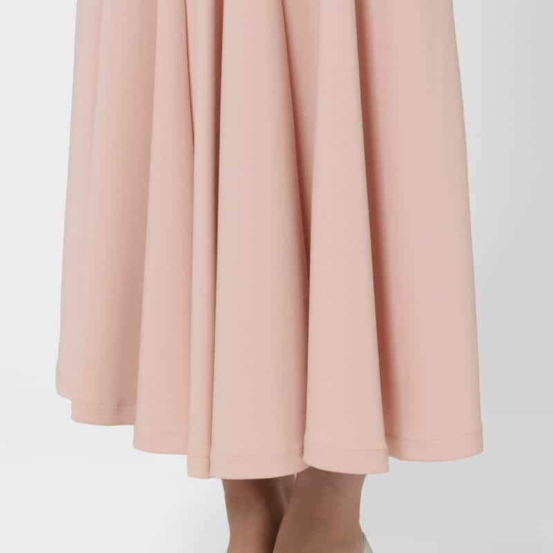 BARNEYS NEW YORK ウォッシャブル エスカルゴデザイン フレアスカート LIGHT PINK