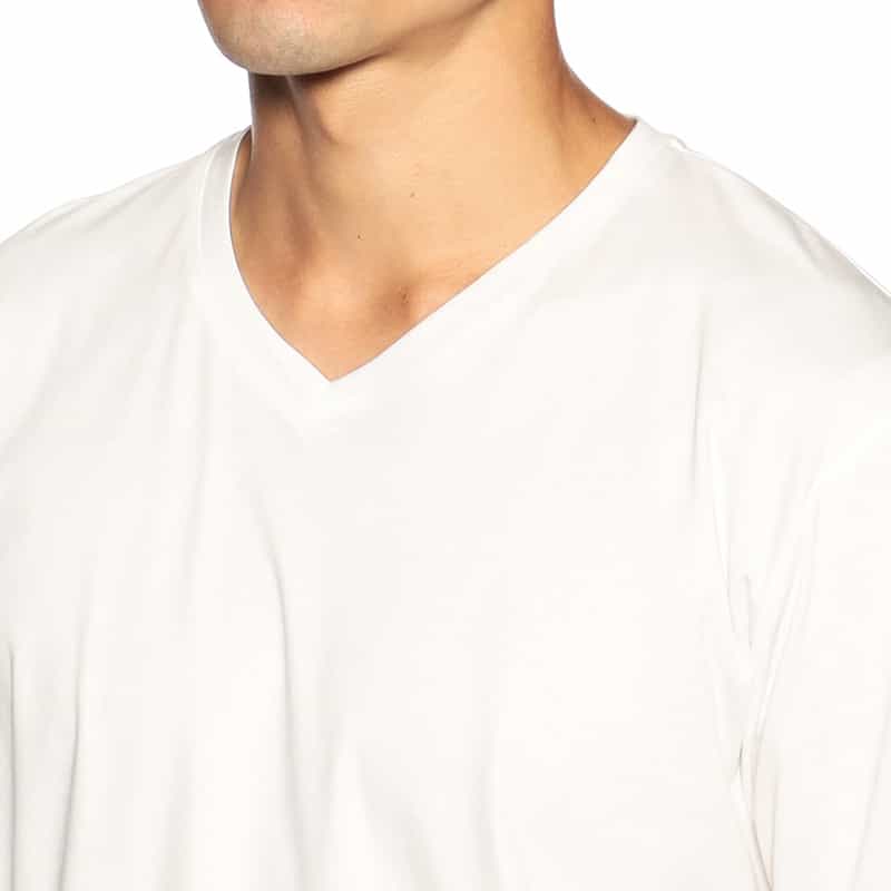 BARNEYS NEW YORK VネックTシャツ WHITE