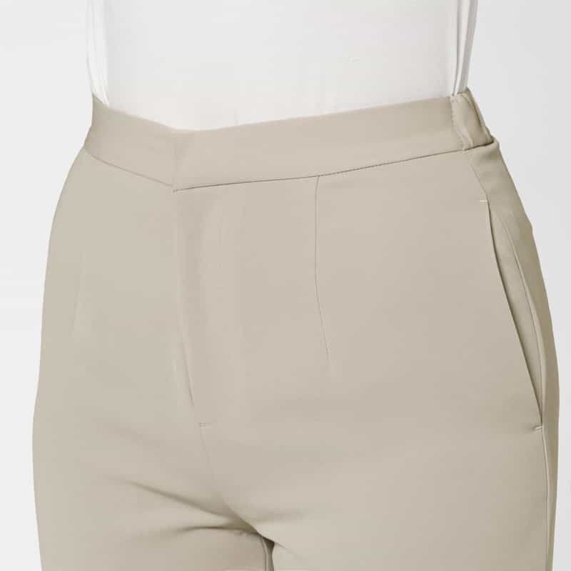 BARNEYS NEW YORK ダブルクロス素材スリムテーパードパンツ GRAY BEIGE