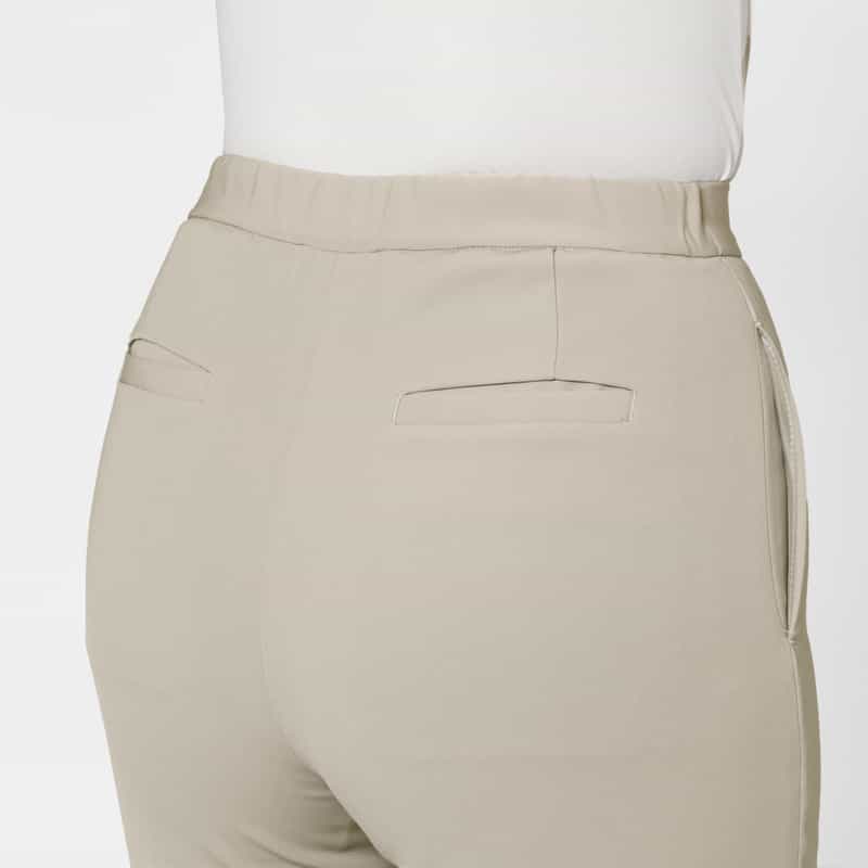 BARNEYS NEW YORK ダブルクロス素材スリムテーパードパンツ GRAY BEIGE