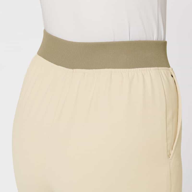 BARNEYS NEW YORK ウォッシャブル　スリット入りクロップドパンツ BEIGE