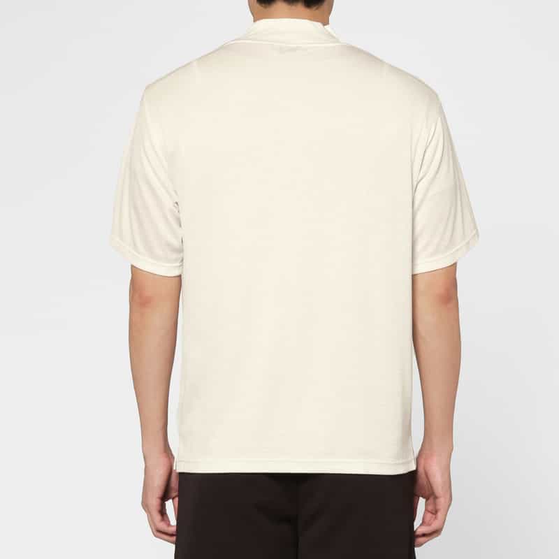 BARNEYS NEW YORK リヨセル素材モックネックカットソー WHITE