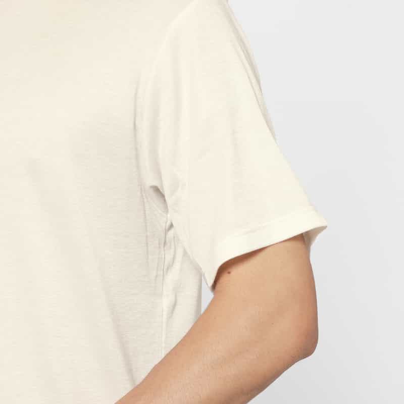 BARNEYS NEW YORK リヨセル素材モックネックカットソー WHITE