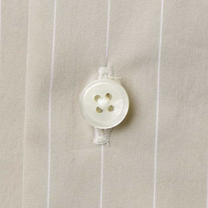 BARNEYS NEW YORK ストライプ柄ロングスリーブカジュアルシャツ BEIGE
