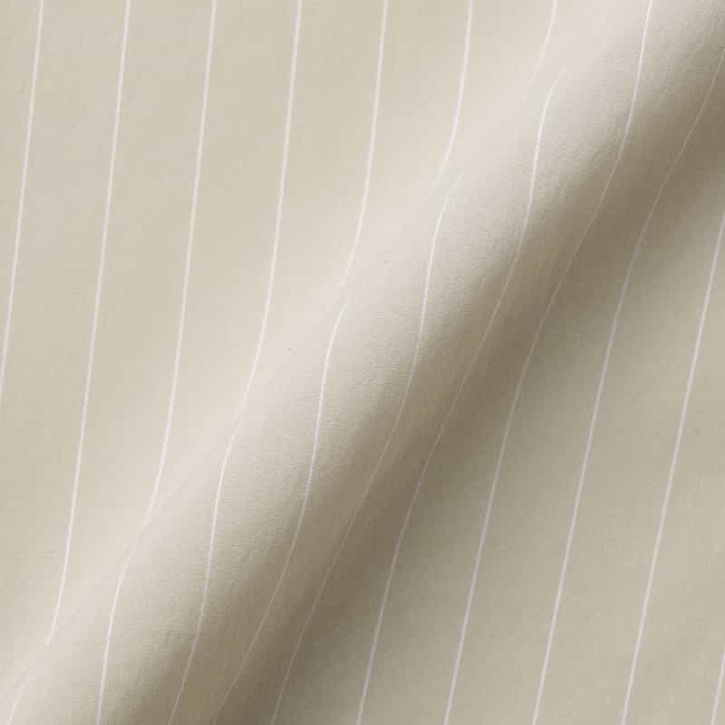 BARNEYS NEW YORK ストライプ柄ロングスリーブカジュアルシャツ BEIGE