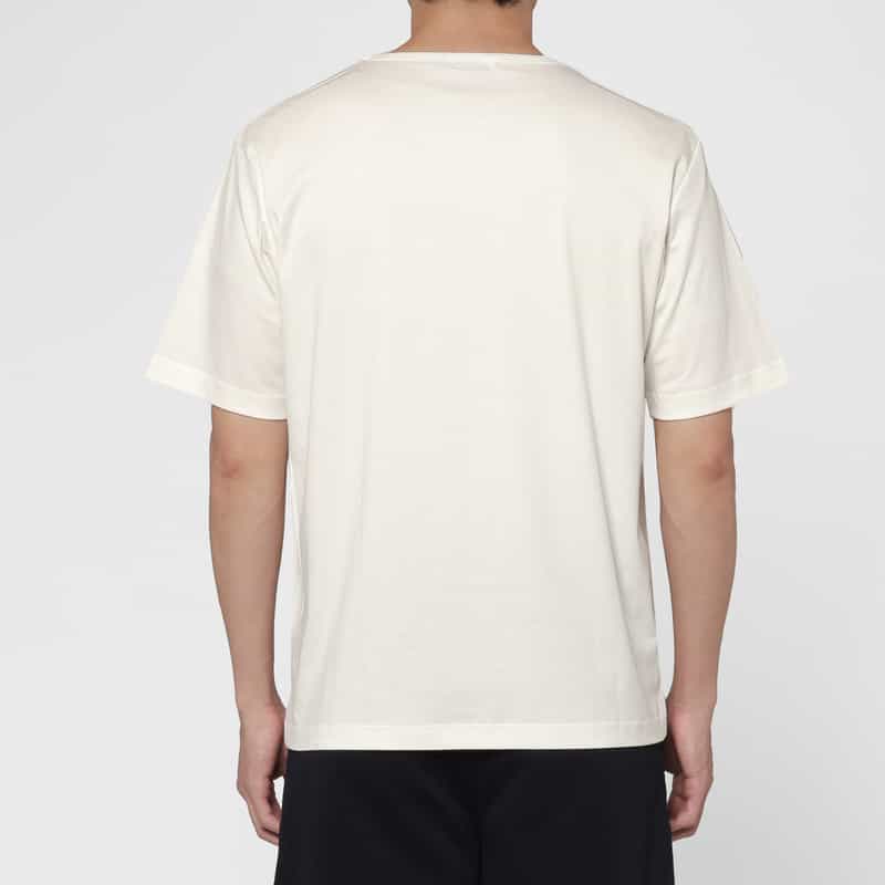 BARNEYS NEW YORK プラチナフェイスコットン クルーネックTシャツ WHITE