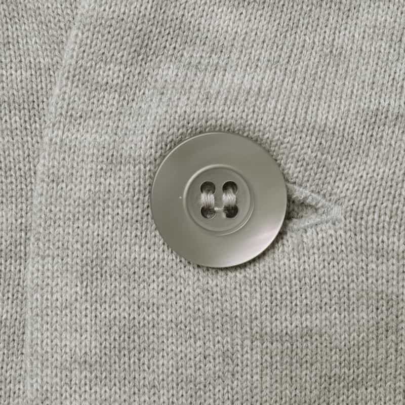 BARNEYS NEW YORK コットン素材ノーカラーニットジャケット GRAY