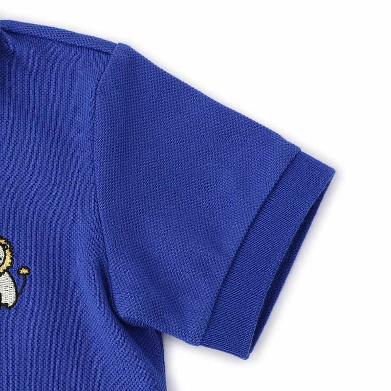BARNEYS NEW YORK ライオン刺繍ポロシャツ BLUE