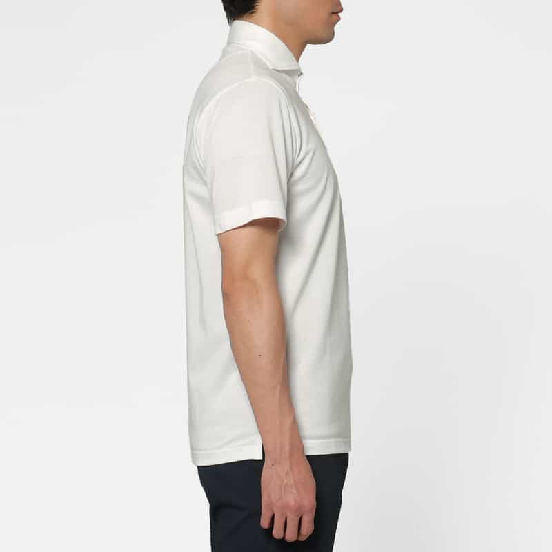 BARNEYS NEW YORK 海島綿混ポケット付きポロシャツ WHITE