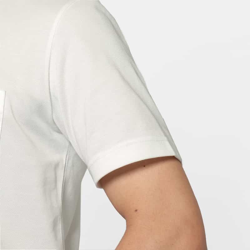 BARNEYS NEW YORK 海島綿混ポケット付きポロシャツ WHITE