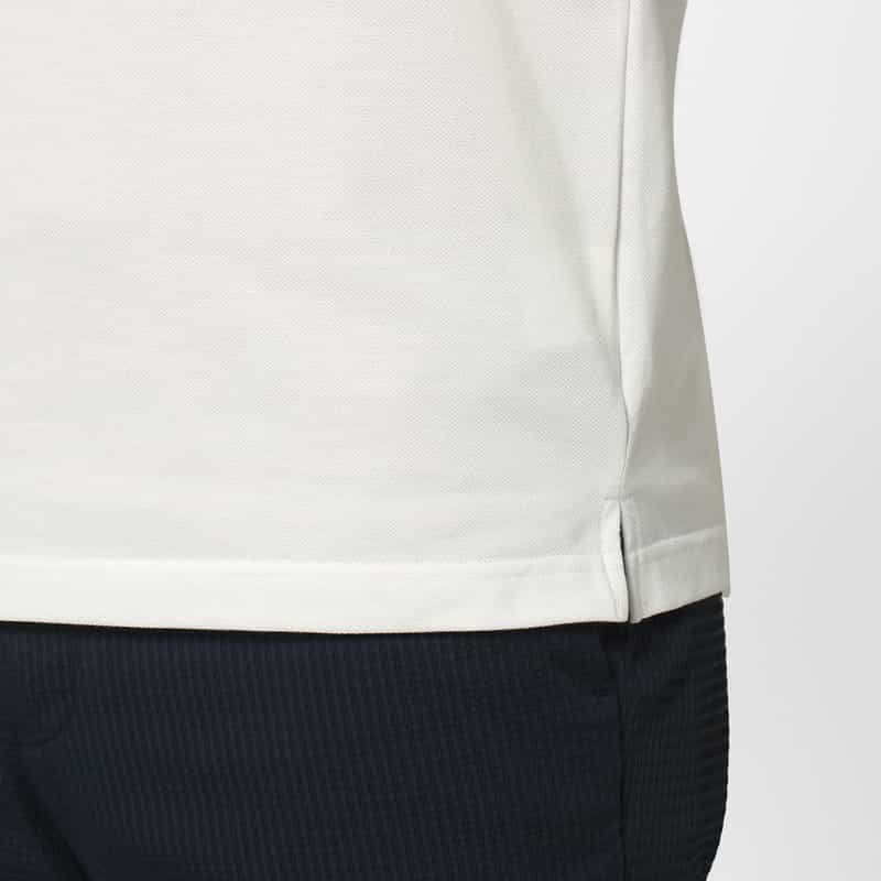 BARNEYS NEW YORK 海島綿混ポケット付きポロシャツ WHITE