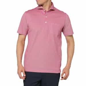 海島綿混ポケット付きポロシャツ