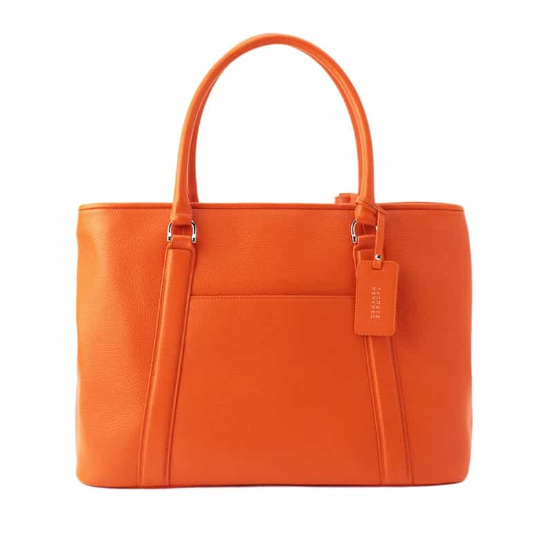 BARNEYS NEW YORK レザートートバッグ (Lサイズ) ORANGE