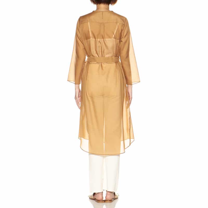 BARNEYS NEW YORK シアーロングシャツ BEIGE