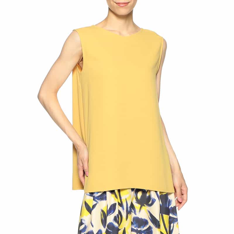 BARNEYS NEW YORK ウォッシャブル2WAYプルオーバーブラウス LIGHT YELLOW