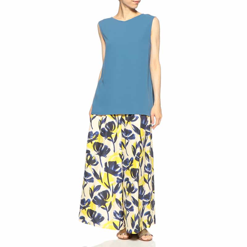 BARNEYS NEW YORK ウォッシャブル2WAYプルオーバーブラウス BLUE