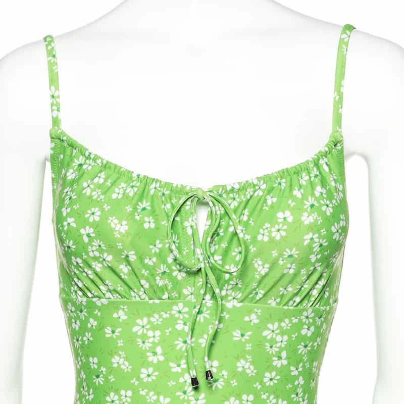 DAZE DAYZ 小花柄プリントスイムウェア LIGHT GREEN