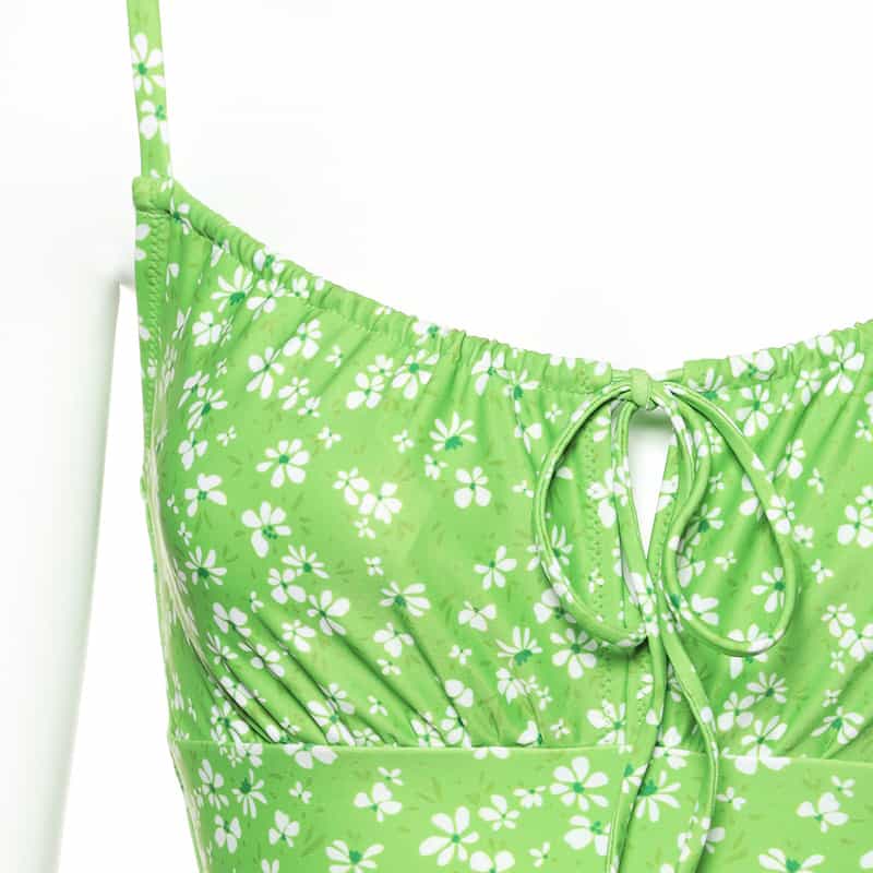 DAZE DAYZ 小花柄プリントスイムウェア LIGHT GREEN